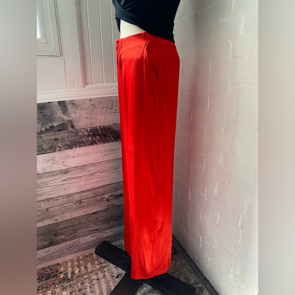 ZARA silky high waisted wide leg pants - Picture 7 of 13
